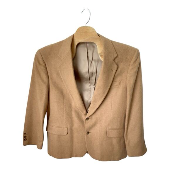 Vintage Hunt Valley Blazer Mens Size 44R Beige 100% Camel Hair Jacket USA made - Picture 1 of 11